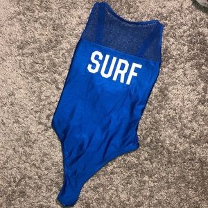 Forever 21 blue SURF one piece